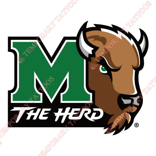 Marshall Thundering Herd Customize Temporary Tattoos Stickers NO.4971
